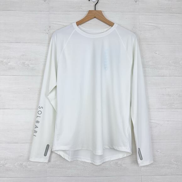 Solbari Long Sleeve Swim Rash Guard Shirt Womens XXL UPF 50+‎ White Comfort - Picture 2 of 16